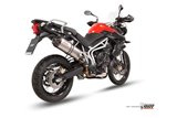 Silencer Exhaust Mivv Oval Titanium With Carbon Cup Triumph Tiger 800 Xc Xr Xrx Xcx Xrt Xca 2011 - 2016