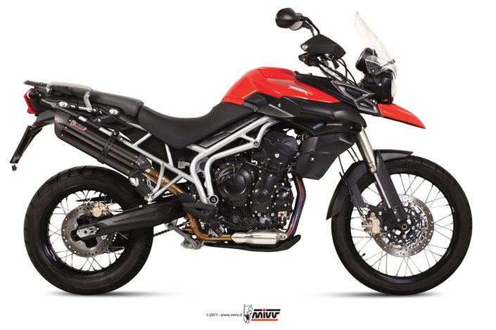 Schalldämpfer Escape Mivv Suono Schwarz Schwarz Edelstahl Triumph Tiger 800 Xc Xr Xrx Xcx Xrt Xca 2011 - 2016