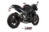 Silencieux Echappement Mivv X-M5 Noir Noir Inox Triumph Speed Triple 1050 RS Rs 2018 - 2020