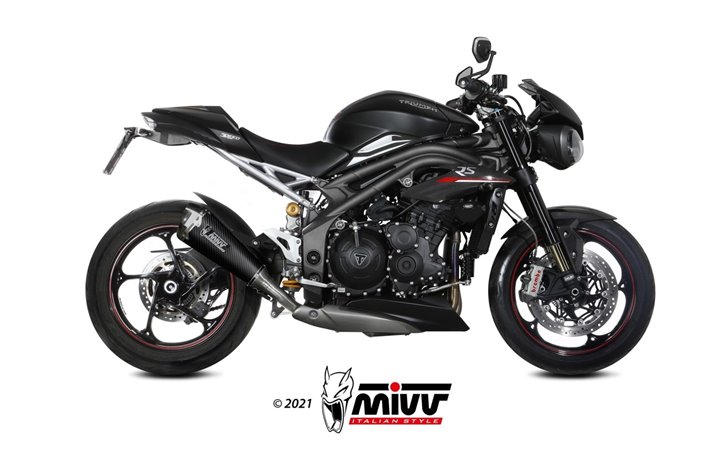 Silencieux Echappement Mivv Delta Race Carbone Triumph Speed Triple 1050 RS Rs 2018 - 2020