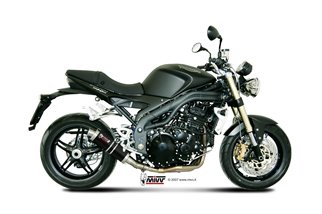 Schalldämpfer Escape Mivv Gp Schwarz Schwarz Edelstahl Triumph Speed Triple 1050 RS Rs 2007 - 2010