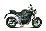 Schalldämpfer Escape Mivv Gp Schwarz Schwarz Edelstahl Triumph Speed Triple 1050 RS Rs 2007 - 2010