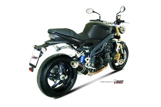 Silencer Exhaust Mivv Gp Black Black Stainless Steel Triumph Speed Triple 1050 R S Rs 2007 - 2010