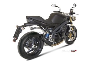 Schalldämpfer Escape Mivv X-Cone Schwarz Schwarz Edelstahl Triumph Speed Triple 1050 RS Rs 2007 - 2010