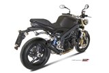 Silencieux Echappement Mivv X-Cone Noir Noir Inox Triumph Speed Triple 1050 RS Rs 2007 - 2010