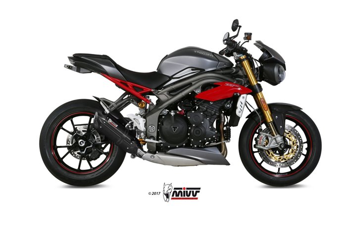 Terminale Scarico Mivv Suono Black Inox Nero Triumph Speed Triple 1050 R S Rs 2016 -2017