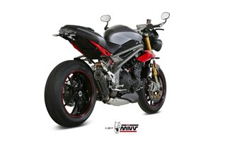 Schalldämpfer Escape Mivv Suono Schwarz Schwarz Edelstahl Triumph Speed Triple 1050 RS Rs 2016 -2017