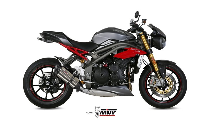 Silencer Exhaust Mivv Suono Stainless Steel Triumph Speed Triple 1050 R S Rs 2016 -2017