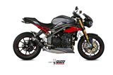 Terminale Scarico Mivv Gp Black Inox Nero Triumph Speed Triple 1050 R S Rs 2016 -2017