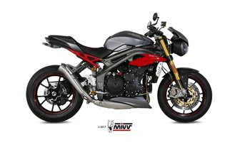 Schalldämpfer Escape Mivv Ghibli Edelstahl Triumph Speed Triple 1050 RS Rs 2016 -2017