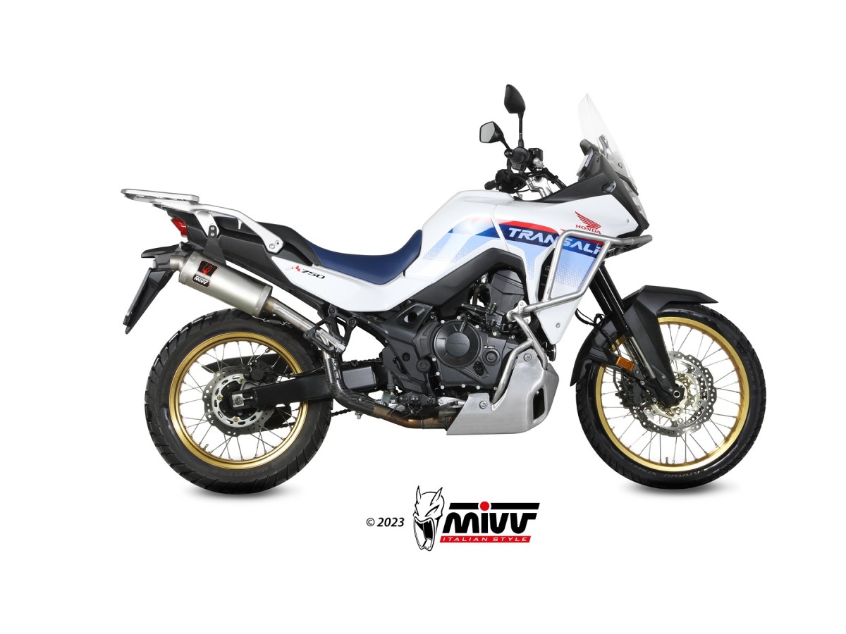 Système d'échappement terminal H.087.LDKX Mivv DAKAR INOX Honda XL 750 Transalp 2023-2024