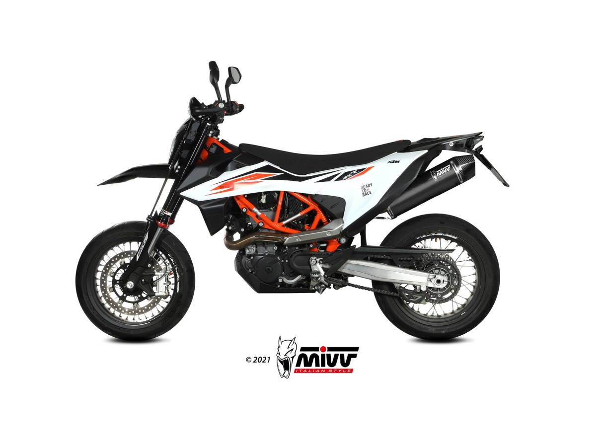 système d'échappement terminal M.KT.031.LXBC Mivv STR-1 NOIR INOX ktm 690 smc r 2019-2020