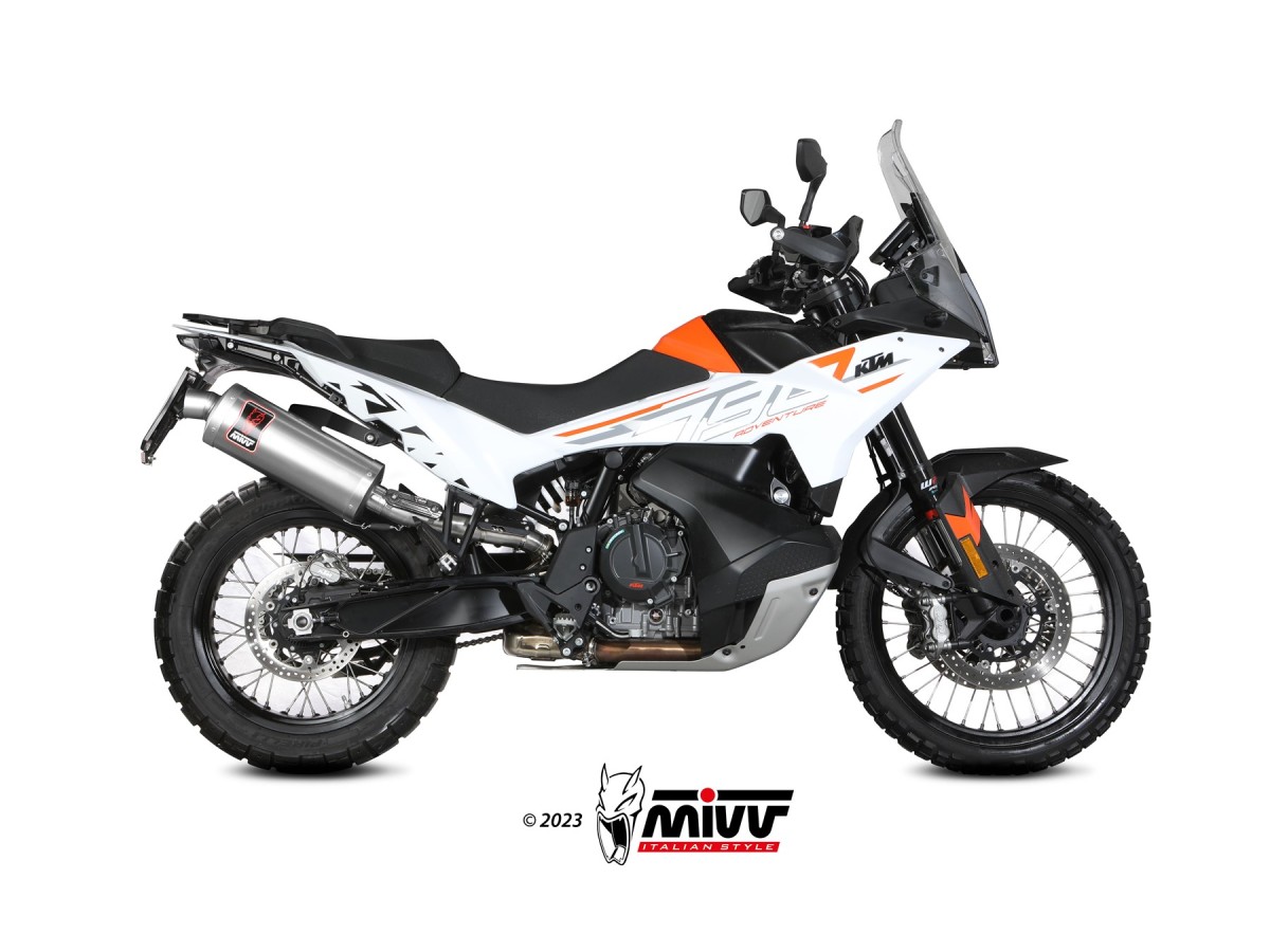 Système d'échappement d'échappement KT.021.LEKX Mivv DAKAR INOX KTM 790 Adventure/R 2019-2020