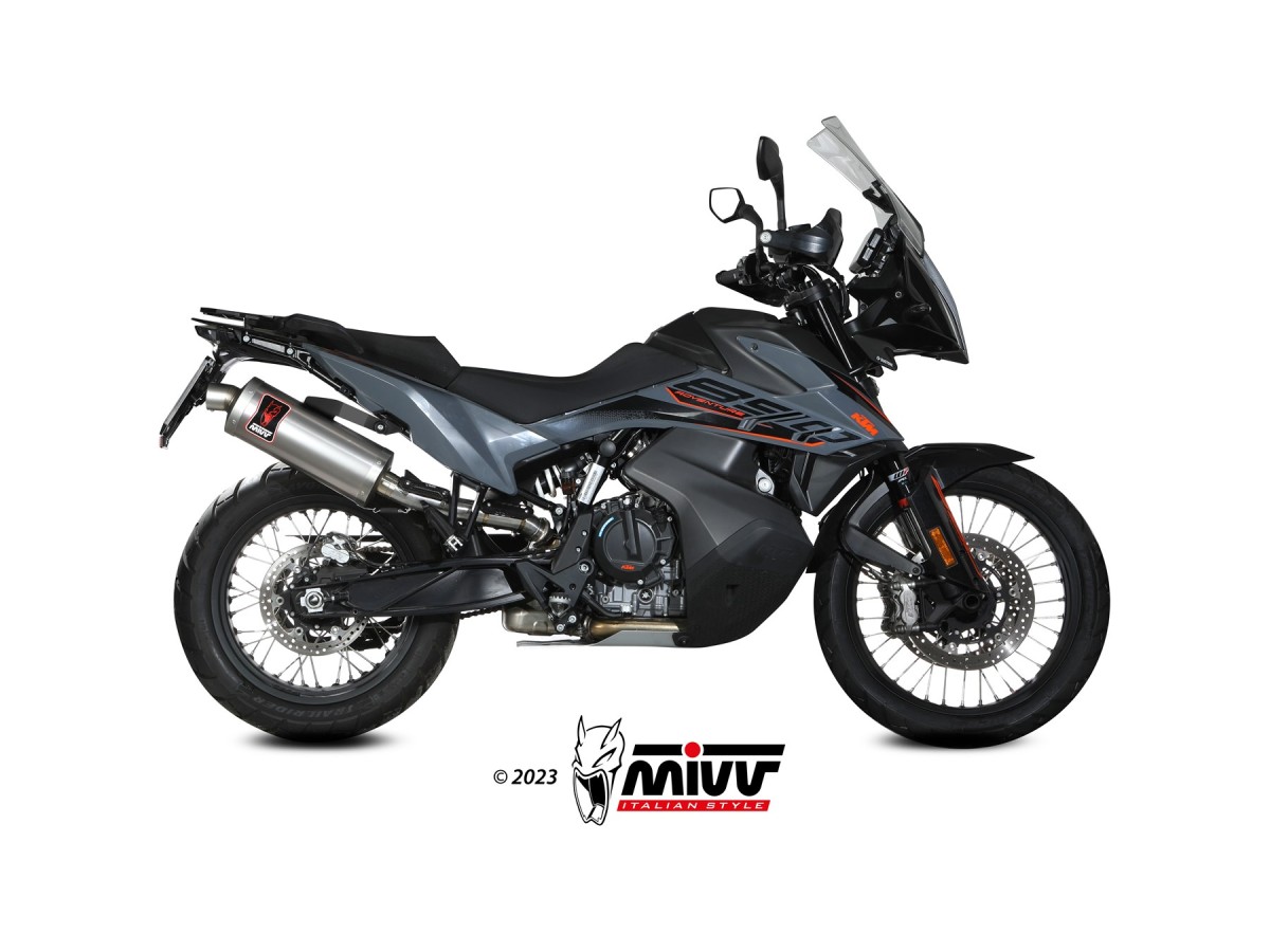 Sistema di scarico terminale KT.021.LEKX Mivv DAKAR INOX KTM 890 Adventure/R 2020-2024