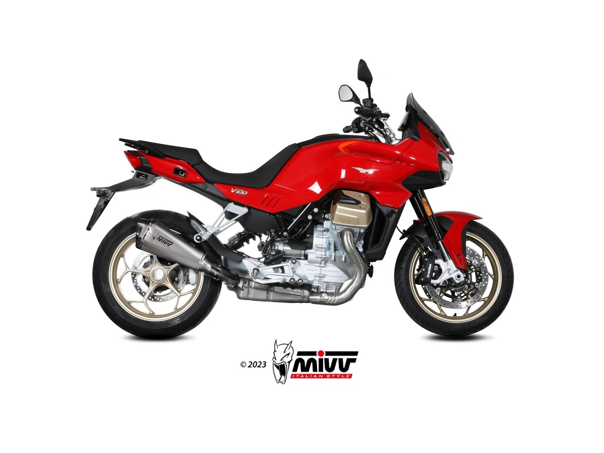 Sistema di Scarico Terminale M.015.LDRX Mivv DELTA RACE INOX Moto Guzzi V100 Mandello 2022-2024