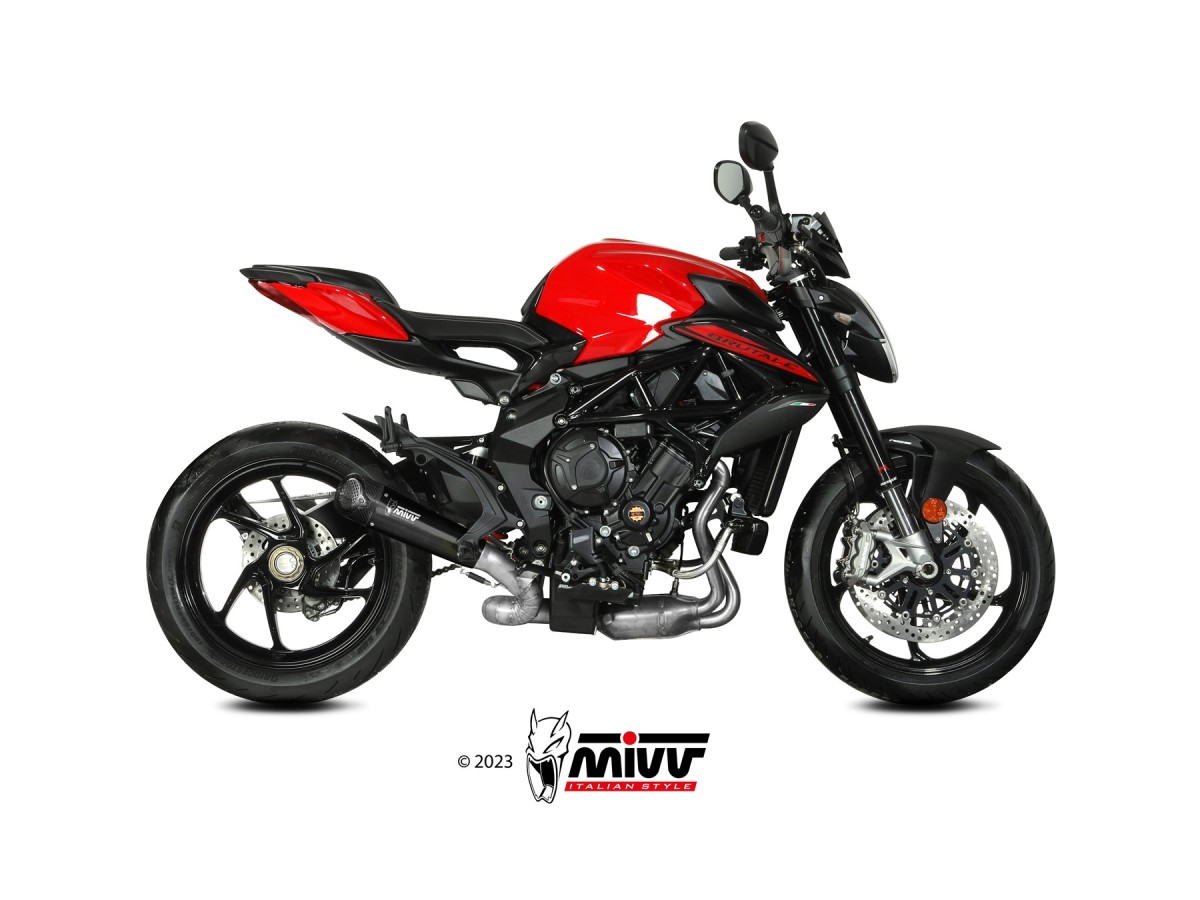 Système d'échappement Terminal V.004.SC5B Mivv X-M5 BLACK INOX MV Augusta Brutale 800 RR 2017-2024