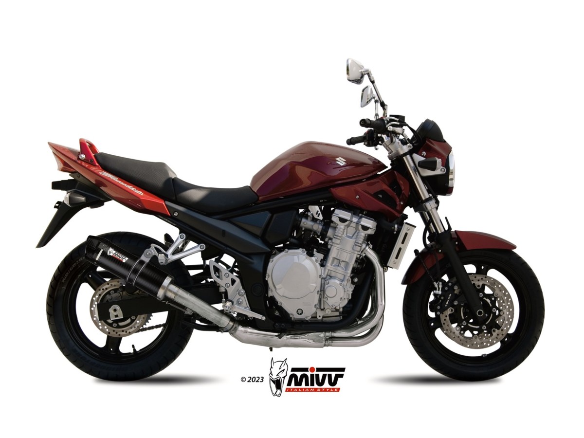 S.030.L2SC Mivv GP CARBON Muffler Exhaust System WITH CARBON CUP Suzuki GSF 650 Bandit 2007-2015