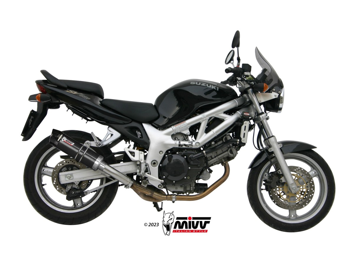 Sistema di Scarico Terminale S.004.LXBC Mivv GP INOX NERO CON COPPA CARBONIO Suzuki SV 650 1999-2002