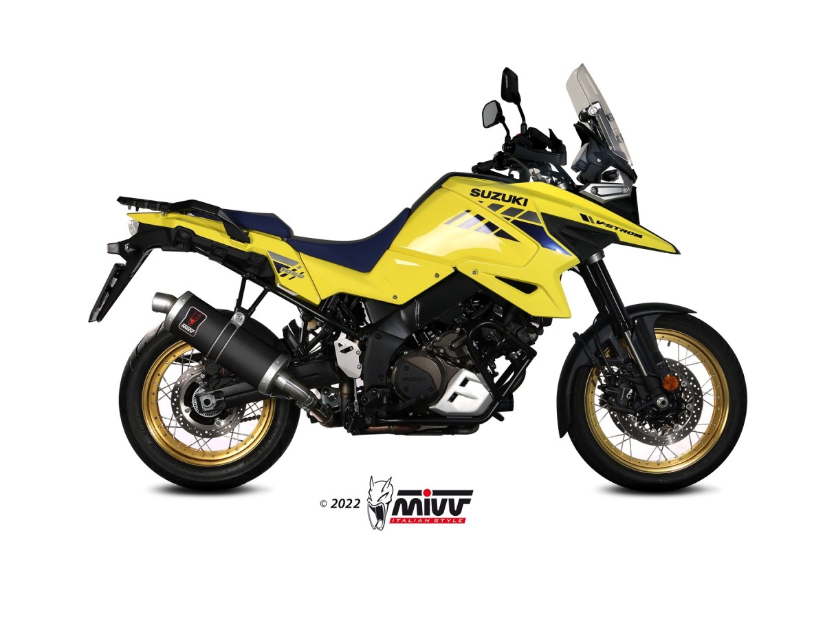 S.042.LEKB Système d'échappement Mivv DAKAR ACIER NOIR Suzuki V-Strom 1050 2020-2024