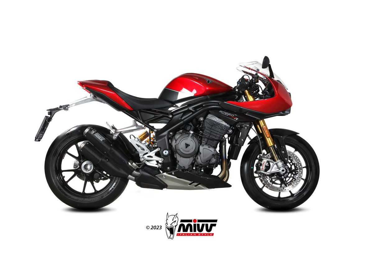 Système d'échappement Terminal T.025.LM3C Mivv MK3 CARBONE Triumph Speed Triple 1200 RR/RS 2021-2024