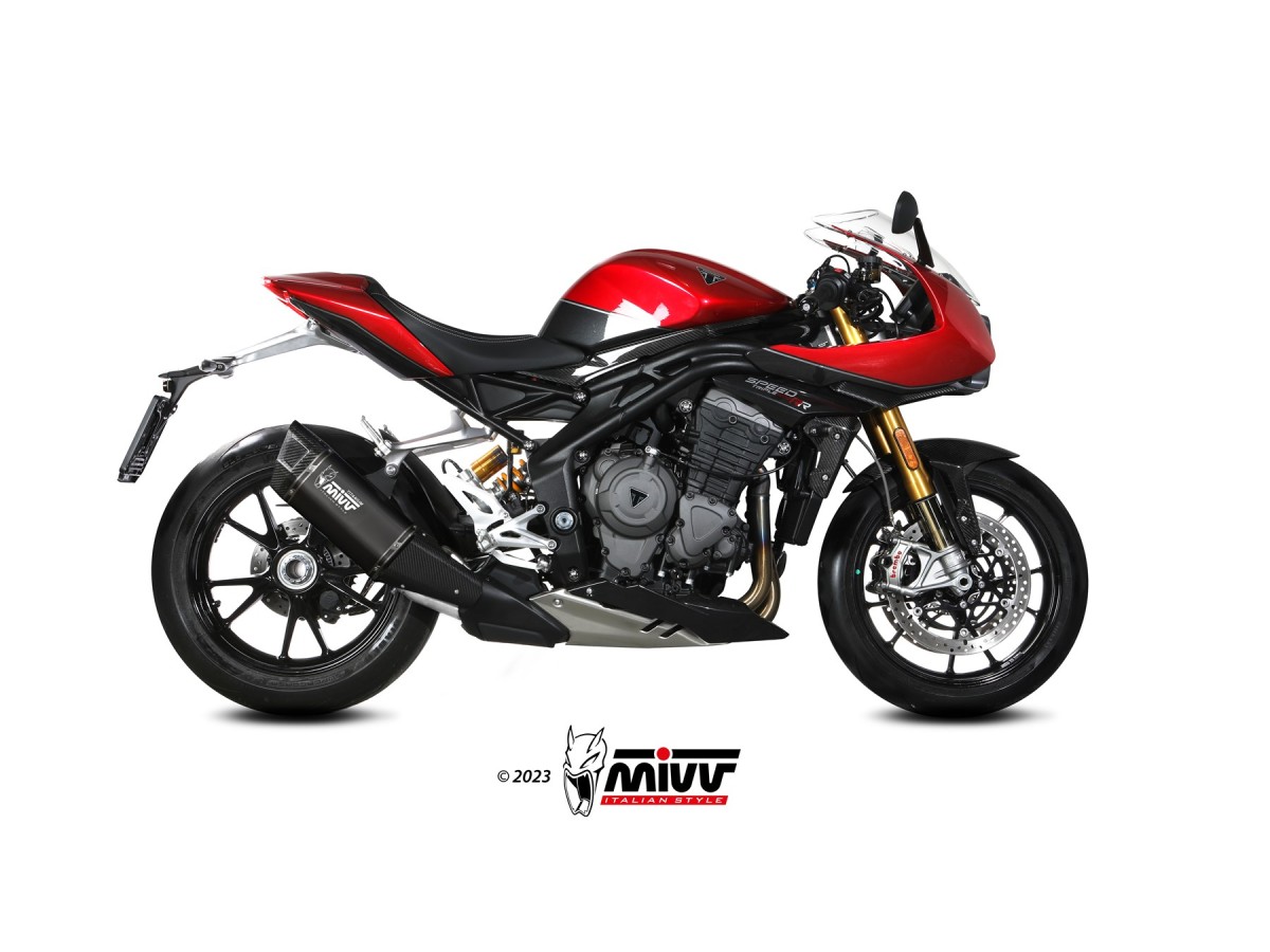 Exhaust system Muffler T.025.LR1TB Mivv SR-1 TITANIUM BLACK Triumph Speed Triple 1200 RR/RS 2021-2024