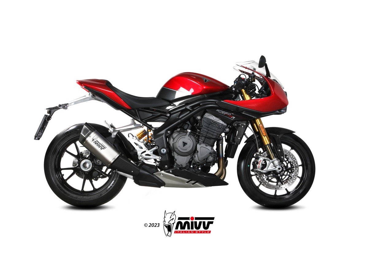 Muffler Exhaust System T.025.LR1T Mivv SR-1 TITANIUM Triumph Speed Triple 1200 RR/RS 2021-2024