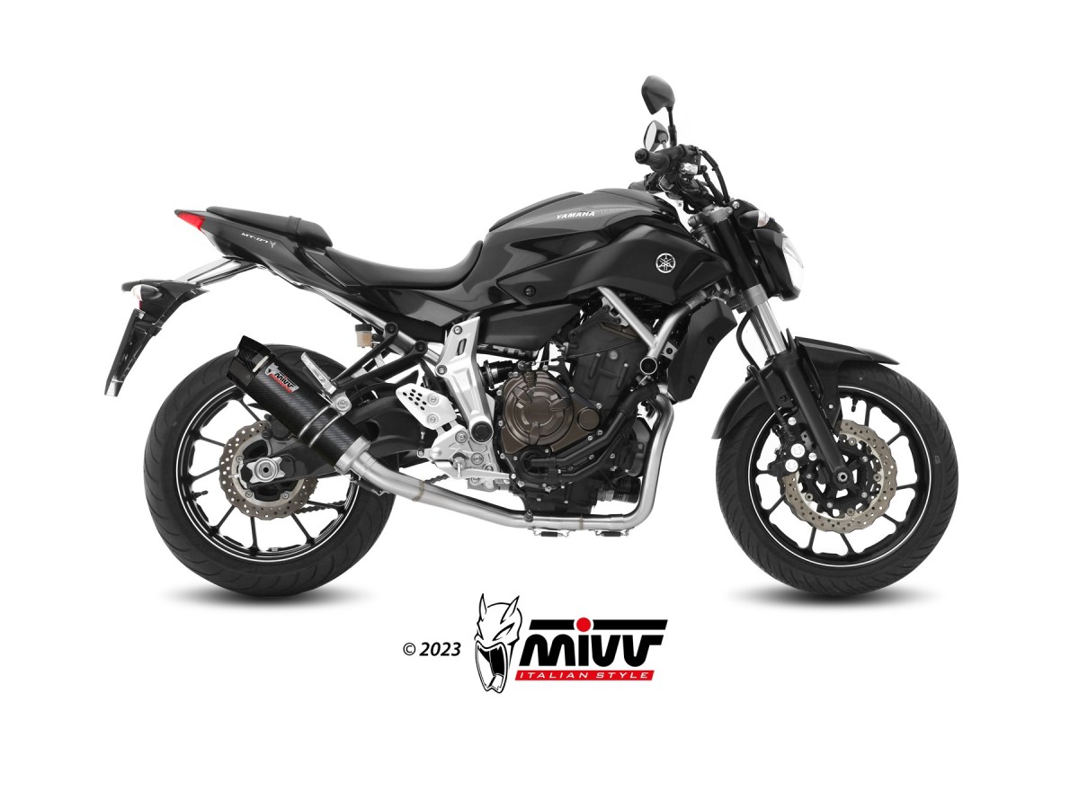 Y.045.L2SC Mivv GP CARBON Complete Exhaust System WITH CARBON CUP Yamaha MT-07/FZ-07 2014-2020