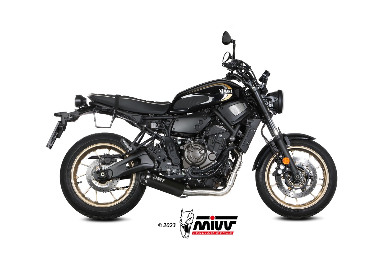 Sistema di scarico Completo Y.077.LH1BA Mivv HR-1 INOX NERO FONDELLO ALLUMINIO Yamaha XSR 700 2021-2024