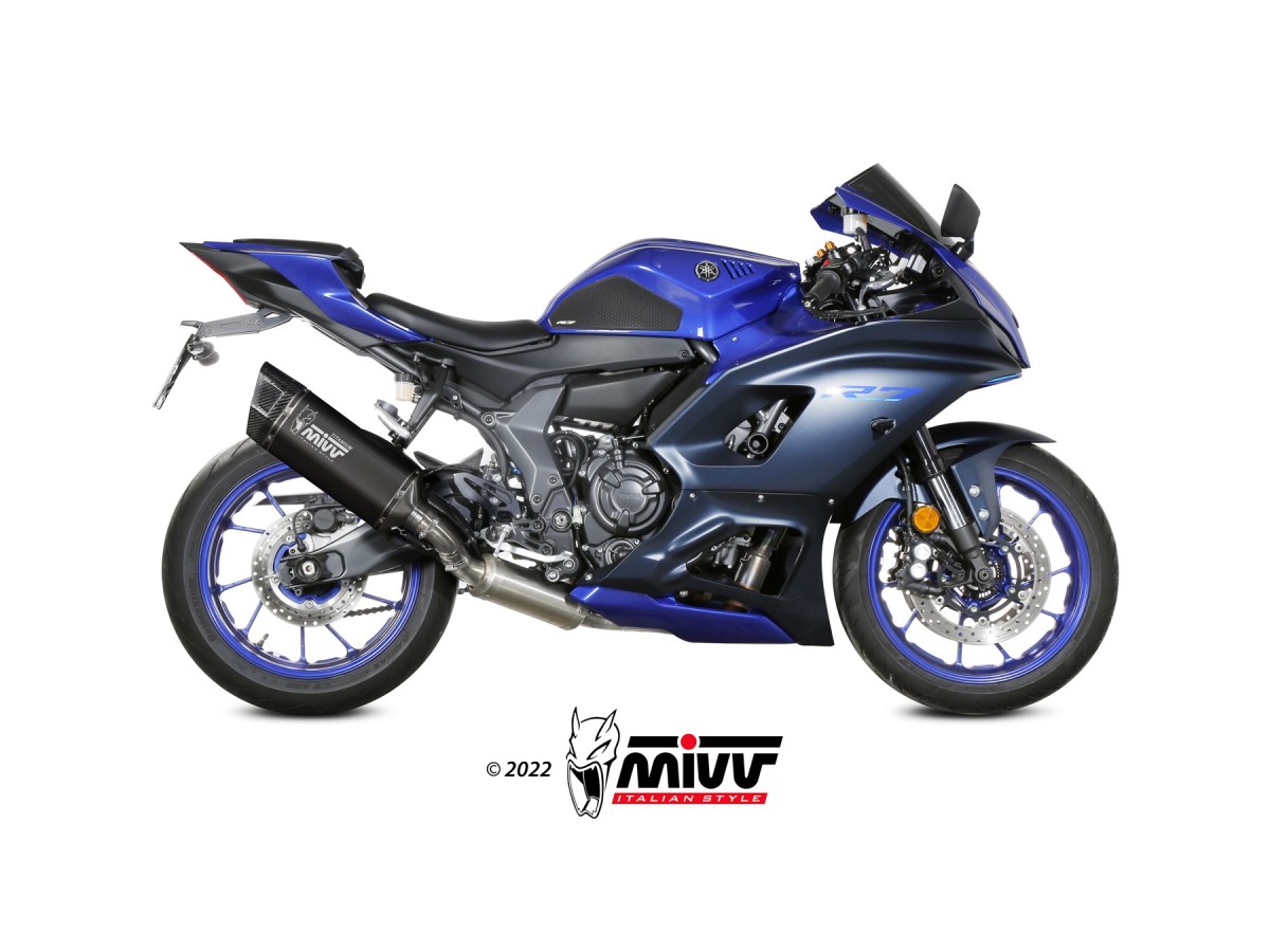 Complete Exhaust System Y.071.LR1TB Mivv SR-1 TITANIUM BLACK Yamaha R7 2022-2024