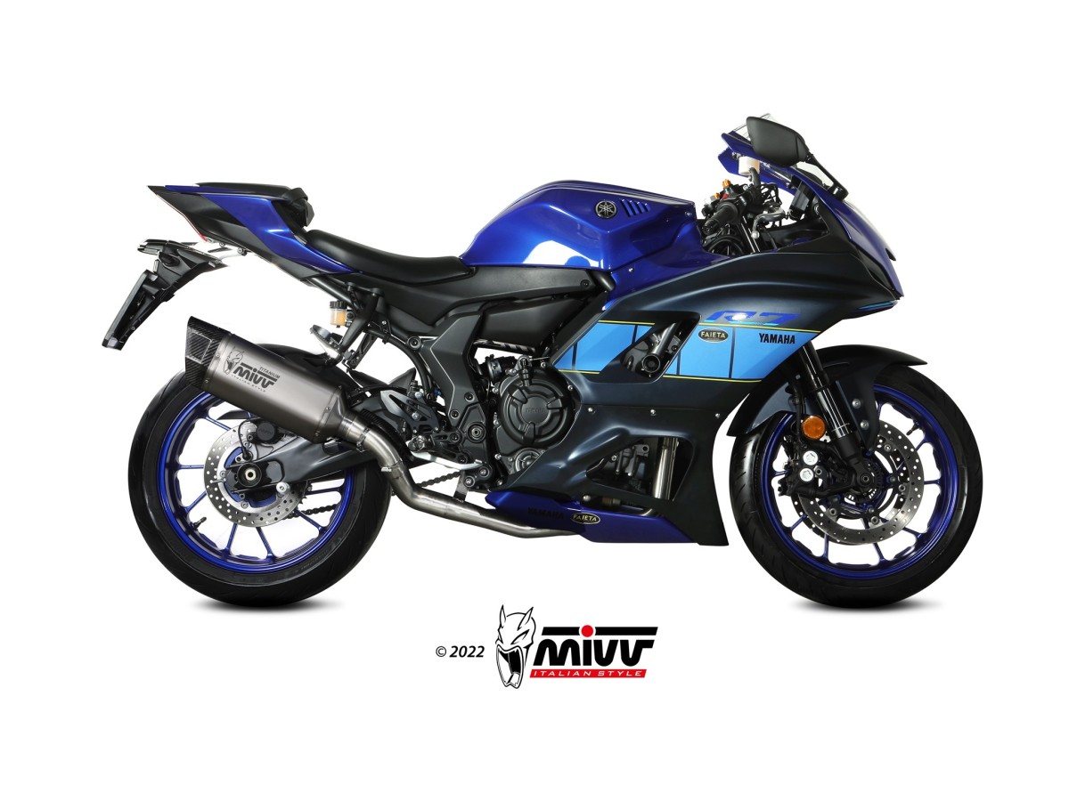 Complete exhaust system X.YA.0012.SR1T Mivv in stainless steel Yamaha R7 2022-2024