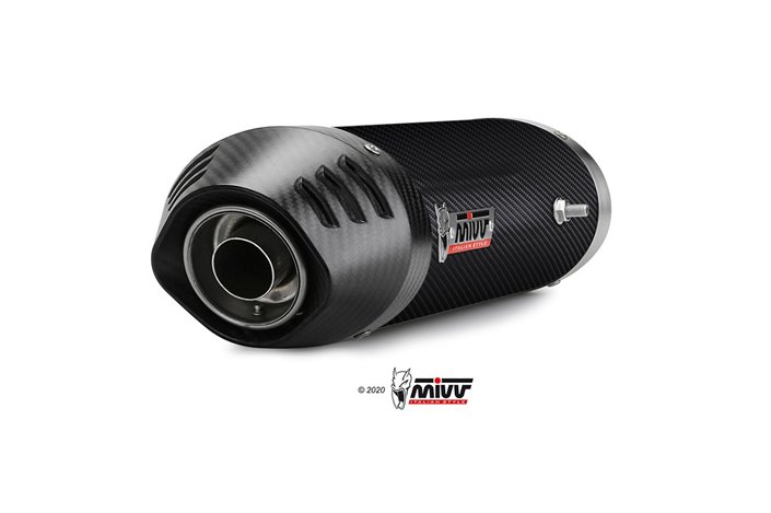 Silencer Exhaust Mivv Oval Carbon With Carbon Cup Honda Cbr 600 Rr 2003 - 2004