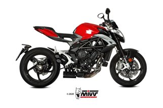 Silencieux Echappement Mivv Speed Edge Noir Noir Inox Mv Agusta Brutale 800 Rr 2017 -2020