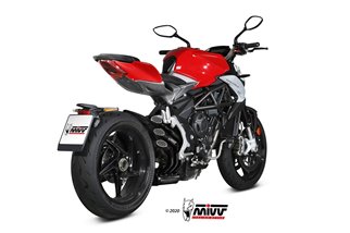 Silencieux Echappement Mivv Speed Edge Noir Noir Inox Mv Agusta Brutale 800 Rr 2017 -2020