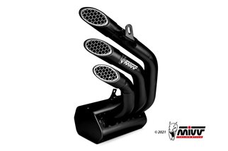 Silencieux Echappement Mivv Speed Edge Noir Noir Inox Mv Agusta Brutale 800 Rr 2017 -2020