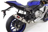 De Cat Titan-Krümmer + Sechseckiger Edelstahl-Schalldämpfer 300 mm YAMAHA YZF-R1 R1M 2015-2021 Black Widow