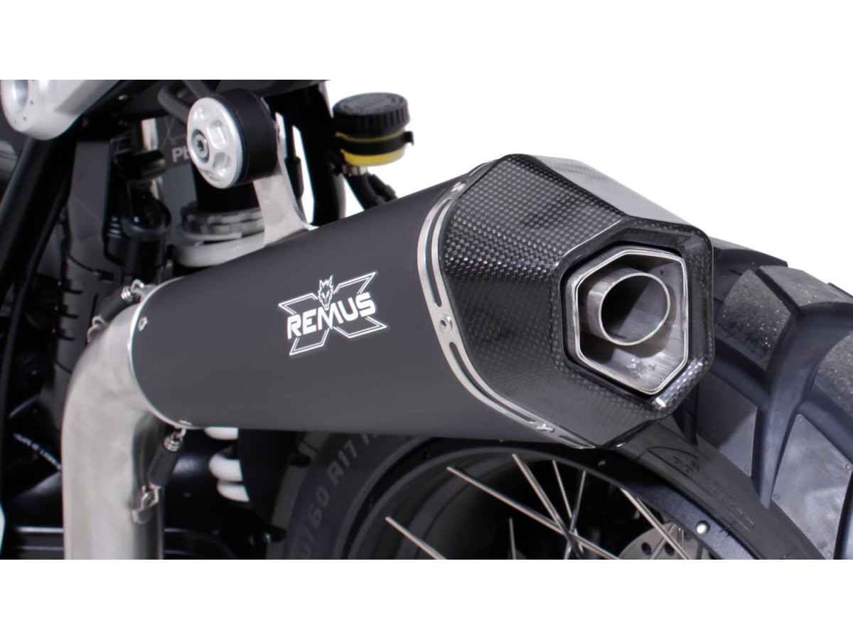 Sistema di scarico terminale remus 086782 087516L Hypercone in acciaio nero bmw R nineT 2016