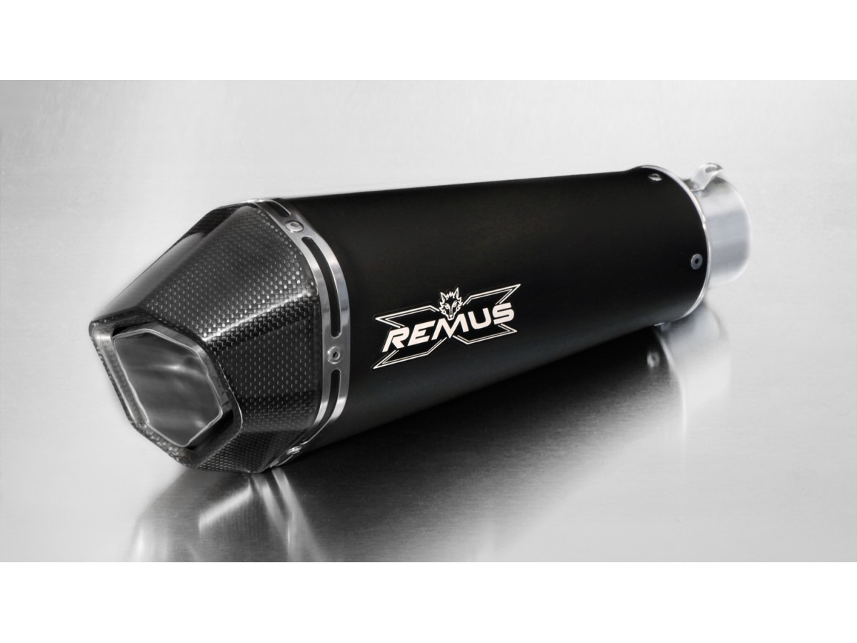 Remus terminal exhaust system 056702 087015 HYPERCONE in black steel BMW S 1000 RR 2015