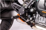 Kit pedane regolabili Vcr38Gt2, Nero Arancio Gilles Tooling Ktm 890 Duke Gp 2022 -