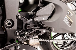 Kit pedane regolabili Vcr38Gt Nero Gilles Tooling Kawasaki Zx-6R 636 Zx636E 2013 - 2018