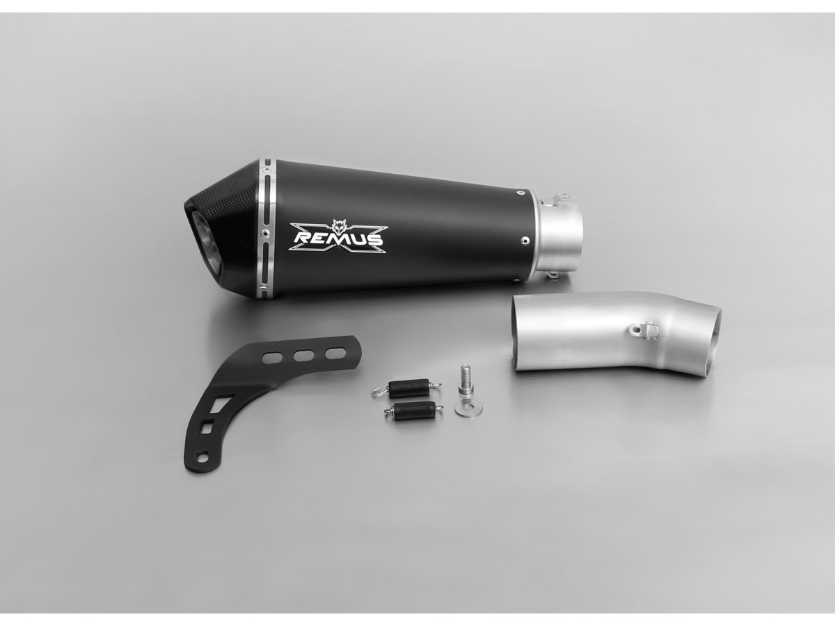 Remus terminal exhaust system 056782 155315 Hypercone in black stainless steel Ducati Monster 821 2015