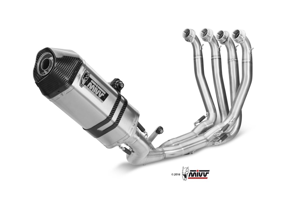 Full System 4 In 2 In 1 Exhaust Mivv Impianto Completo Stainless Steel Kawasaki Zx-10 R 2011 - 2015