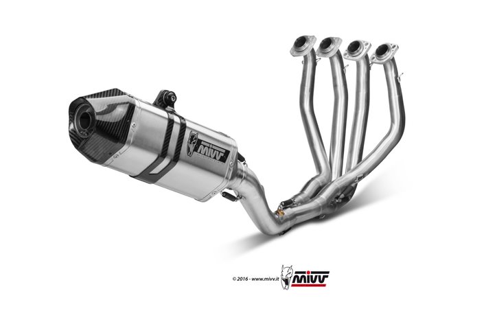 Full System 4 In 2 In 1 Exhaust Mivv Impianto Completo Stainless Steel Kawasaki Zx-6 R 2009 - 2016