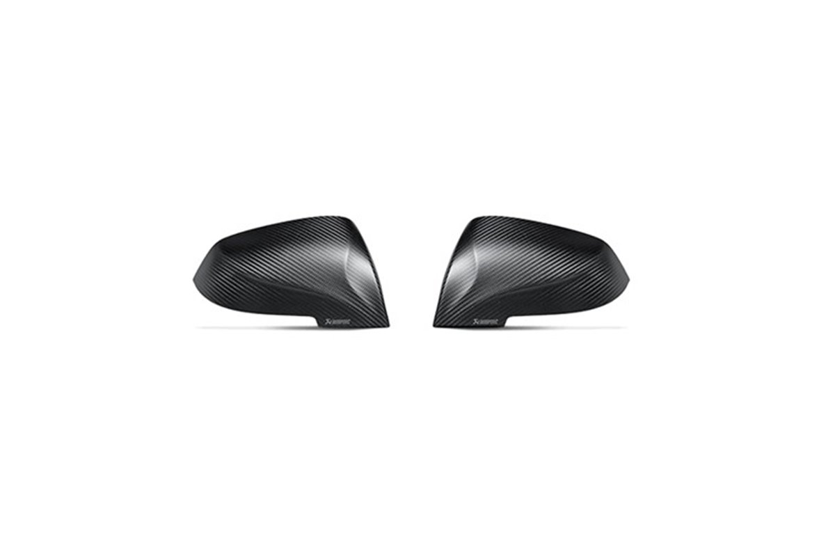 Matt carbon Mirror caps Akrapovic BMW 1 M 140 I 01-16 - 12-19