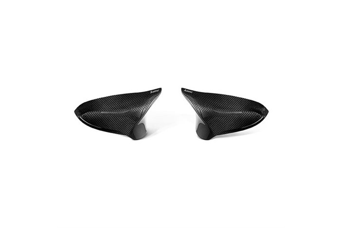 Glossy carbon Mirror caps Akrapovic BMW 2 COUPE M2 CS 01-20