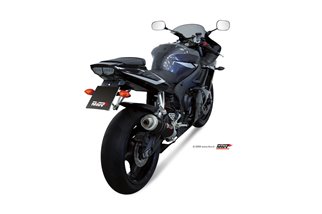 Silencieux Echappement Mivv Gp Noir Noir Inox Yamaha Yzf 600 R6 2003 - 2005