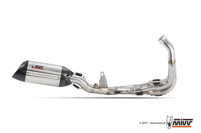 Full System 4 In 2 In 1 Exhaust Mivv Impianto Completo Stainless Steel Yamaha Yzf 600 R6 2006 - 2016