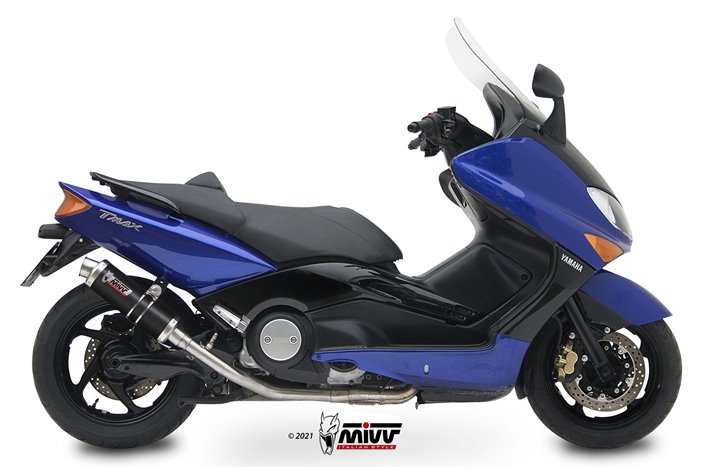 Système Complet 1 En 1 Echappement Mivv Gp Noir Noir Inox Yamaha T-Max 500 2001 - 2007