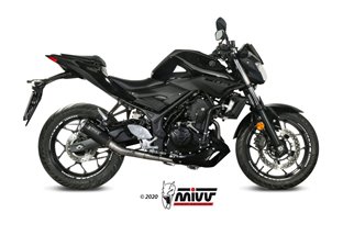 Full System 1 In 1 Exhaust Mivv Impianto Completo Black Stainless Steel Yamaha Mt-03 2016 - 2022