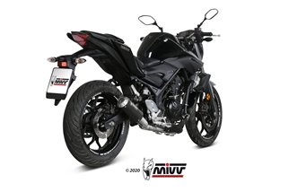 Full System 1 In 1 Exhaust Mivv Impianto Completo Black Stainless Steel Yamaha Mt-03 2016 - 2022