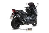 Komplette Auspuffanlage 1 in 1 Escape Mivv Speed Edge schwarz schwarz Edelstahl Yamaha T-Max 500 2008 - 2011